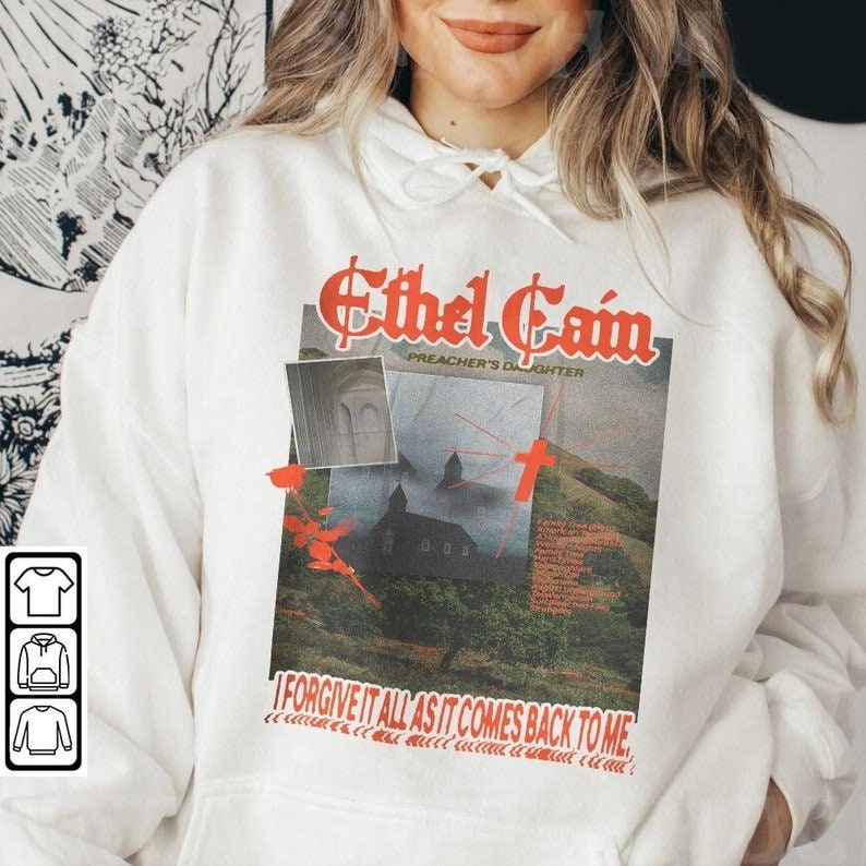 Ethel Cain Music Shirt, Preacher’S Daughter Album Merch 8, Ethel Cain Sun Bleached Inspired Bootleg 90S