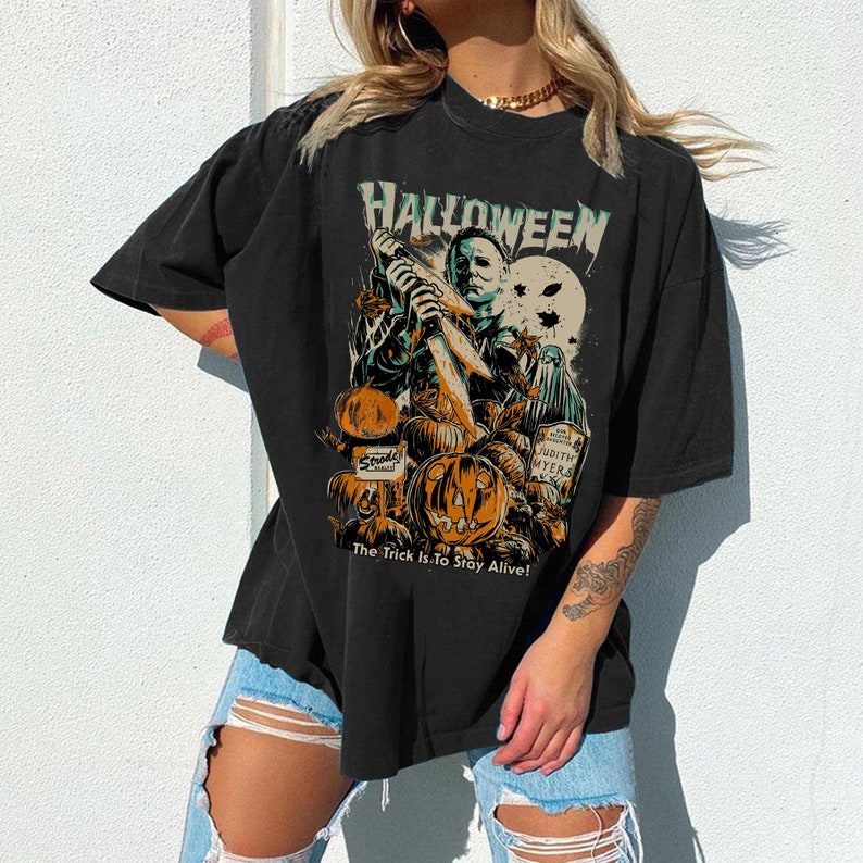 Vintage Michael Myers Horror Movie Halloween Shirt, Retro 90S Michael Myers Halloween Shirt, Vintage Halloween Sweatshirt