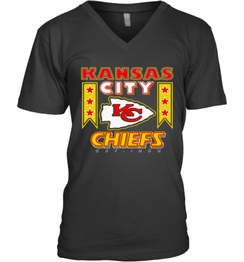 Kansas City Chiefs Logo Est 1960 V-Neck T-Shirt