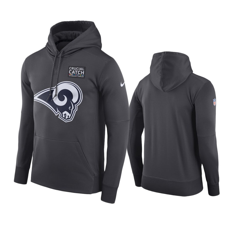 Los Angeles Rams Anthracite Crucial Catch Hoodie