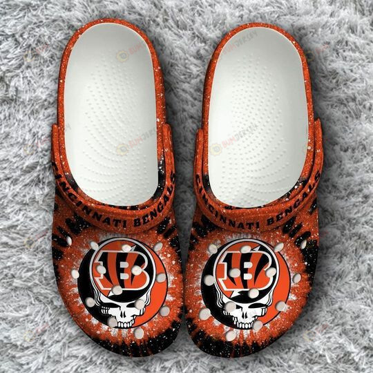 Cincinnati Bengals Grateful Dead Crocs Classic Clogs Shoes In Orange – Aop Clog