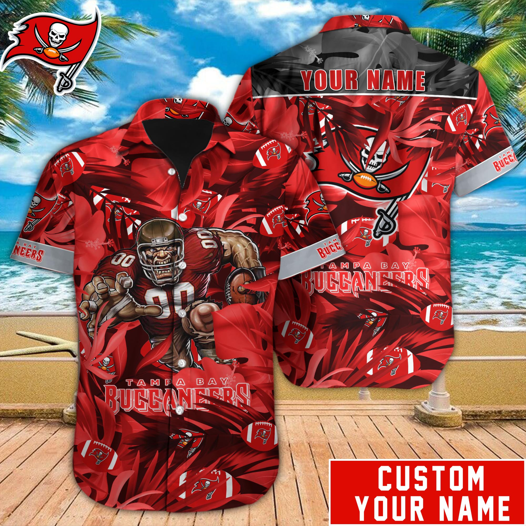 Tampa Bay Buccaneers Nfl-Hawaiian Shirt Custom M-40574