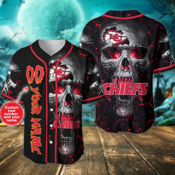 Kansas City Chiefs Personalized Baseball Jersey Bg326