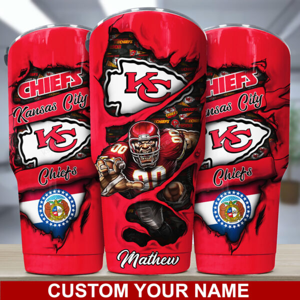 Kansas City Chiefs Personalized Tumbler Bg236