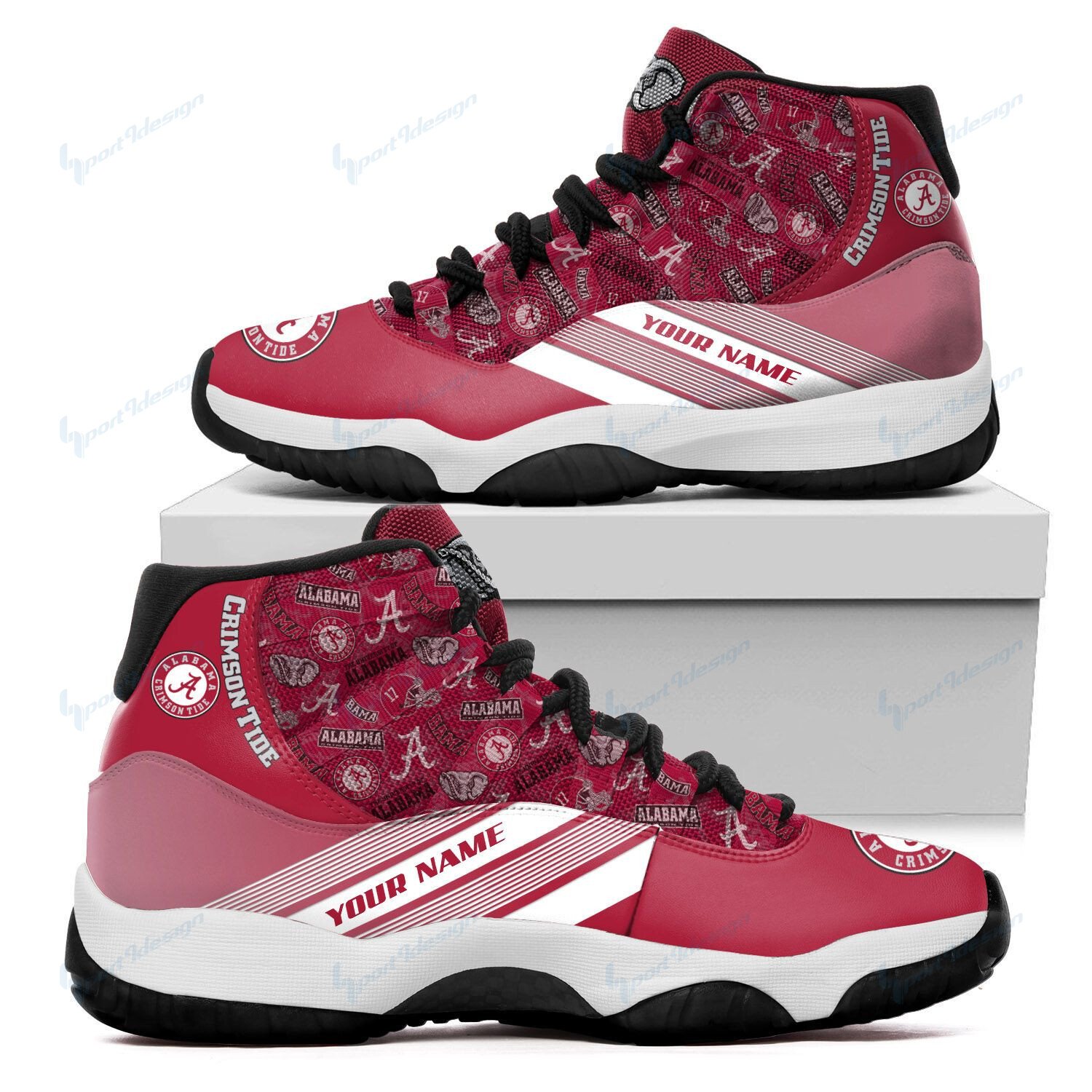 Alabama Crimson Tide Personalized Ajd11 Sneakers Bg146