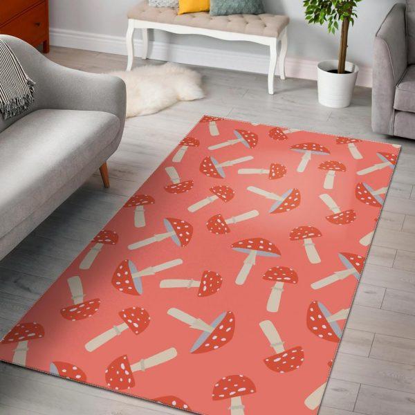 Red Mushroom Dot Pattern Print Home …