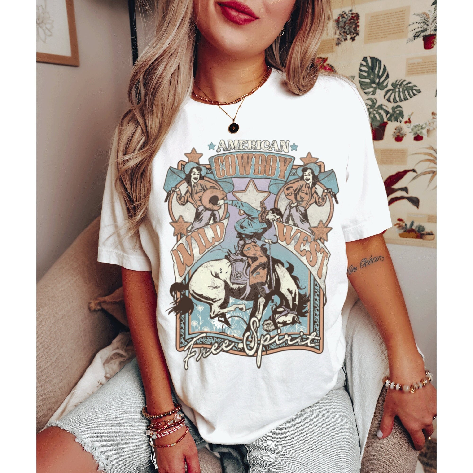 Wild West Girls Country Music Shirt Cute Western Shirts Shirt Boho Western Shirt Cowgirl Shirt