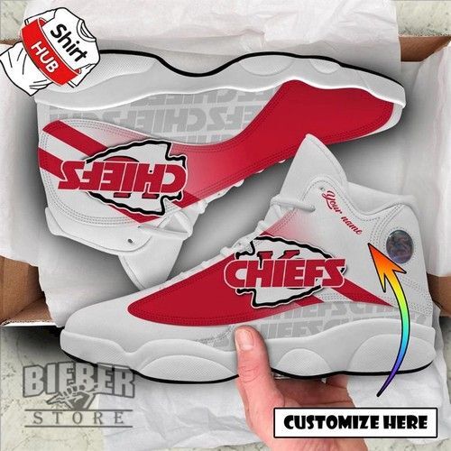 Kansas City Chiefs Football Air JD13 Sneakers Personalized Shoes