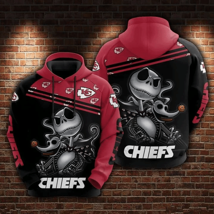 Jack Skellington Kansas City Chiefs 3D Hoodie, T-shirt, Jacket, Sweater