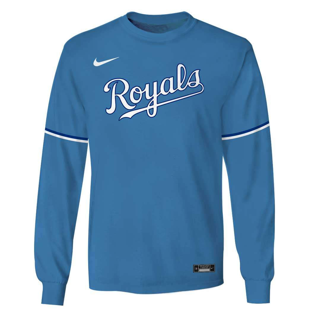 Kansas City Royals Custom Name Number Blue Gift For Fan 3D Full Printing Sweatshirt