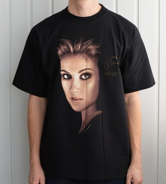 Vintage Celine Dion Lets Talk About Love World Tour 99 Shirt