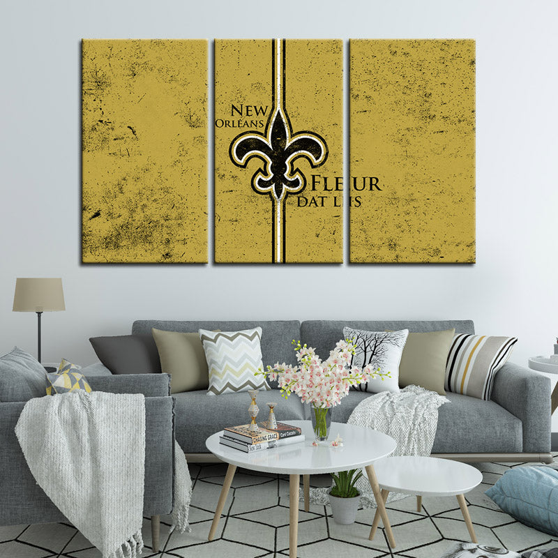 New Orleans Saints Fleur-De-Lis Wall Canvas – Donelanetop Store