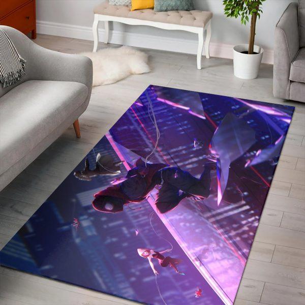 Into The Spider Verse Miles Morales Spider Man Home Decor Rectangle Area Rug