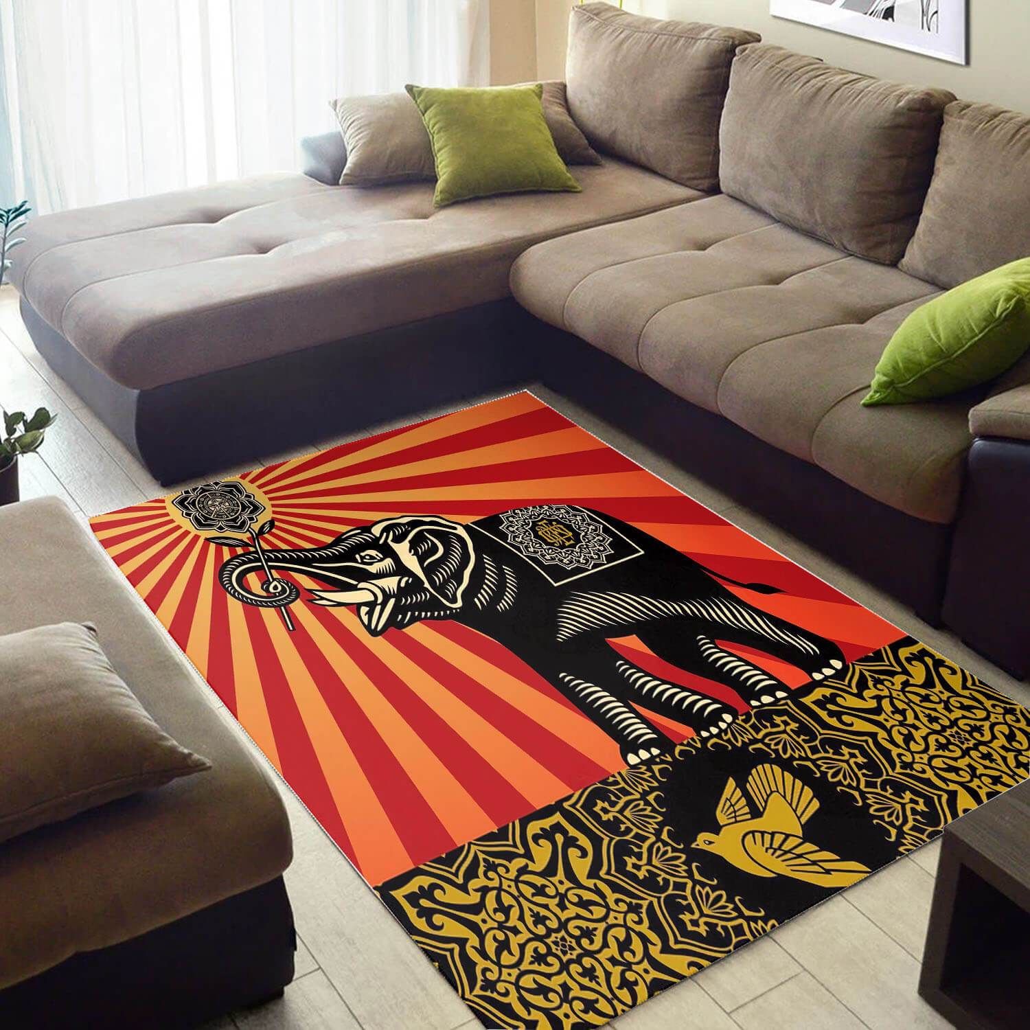 Cool African Rug Beautiful African Inspired African Animals African Design Floor Carpet African Room Decor Bps3006