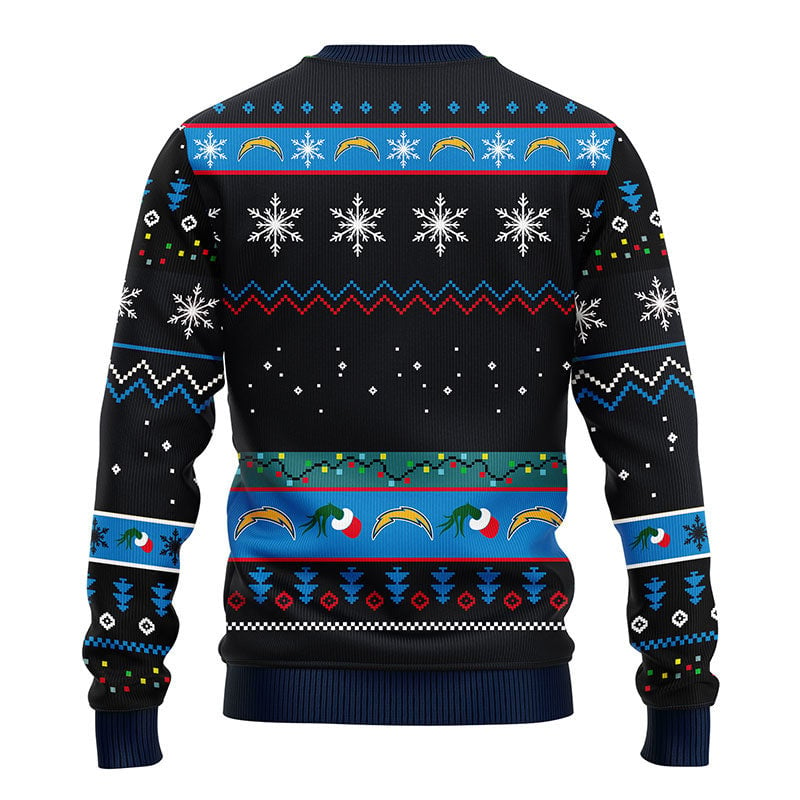 San Diego Chargers 12 Grinch Xmas Day Ugly Christmas Sweater