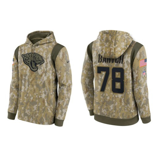 Ben Bartch Jacksonville Jaguars Camo 2021 Salute To Service Veterans Day Therma Pullover Hoodie