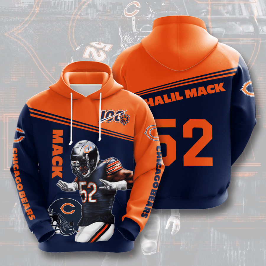 Khalil Mack Chicago Bears Chicago Bears 35 Unisex 3D Hoodie Gift For Fans