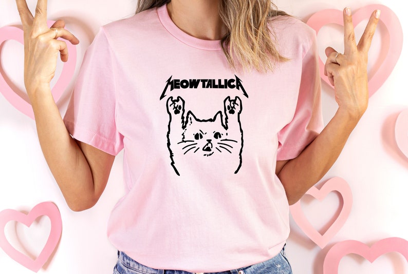 Meow Tallica Shirt, Cat Shirt, Animal Shirt, Funny Cat Shirt