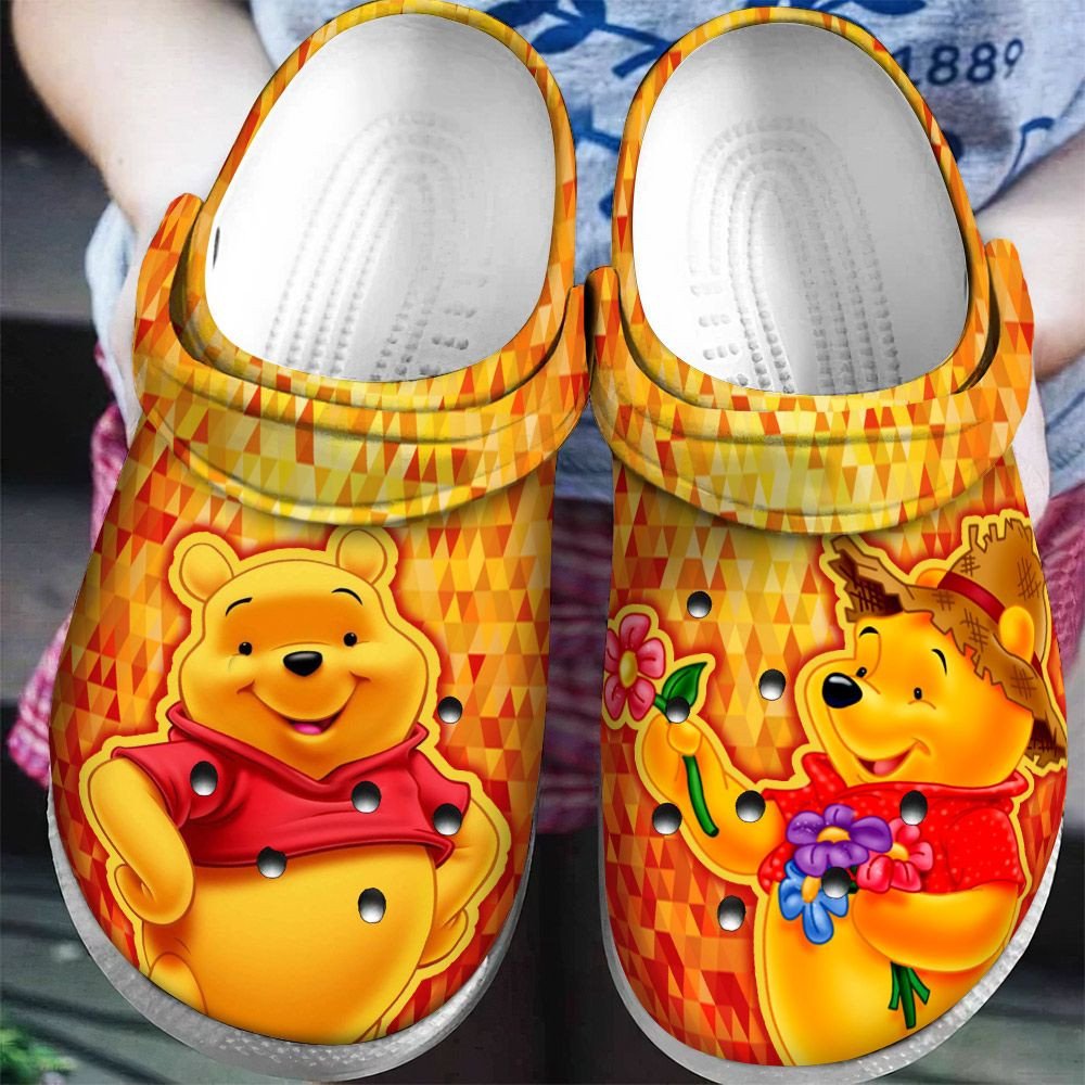 Pooh Flower Winnie The Pooh Rubber 3D Crocband Clog