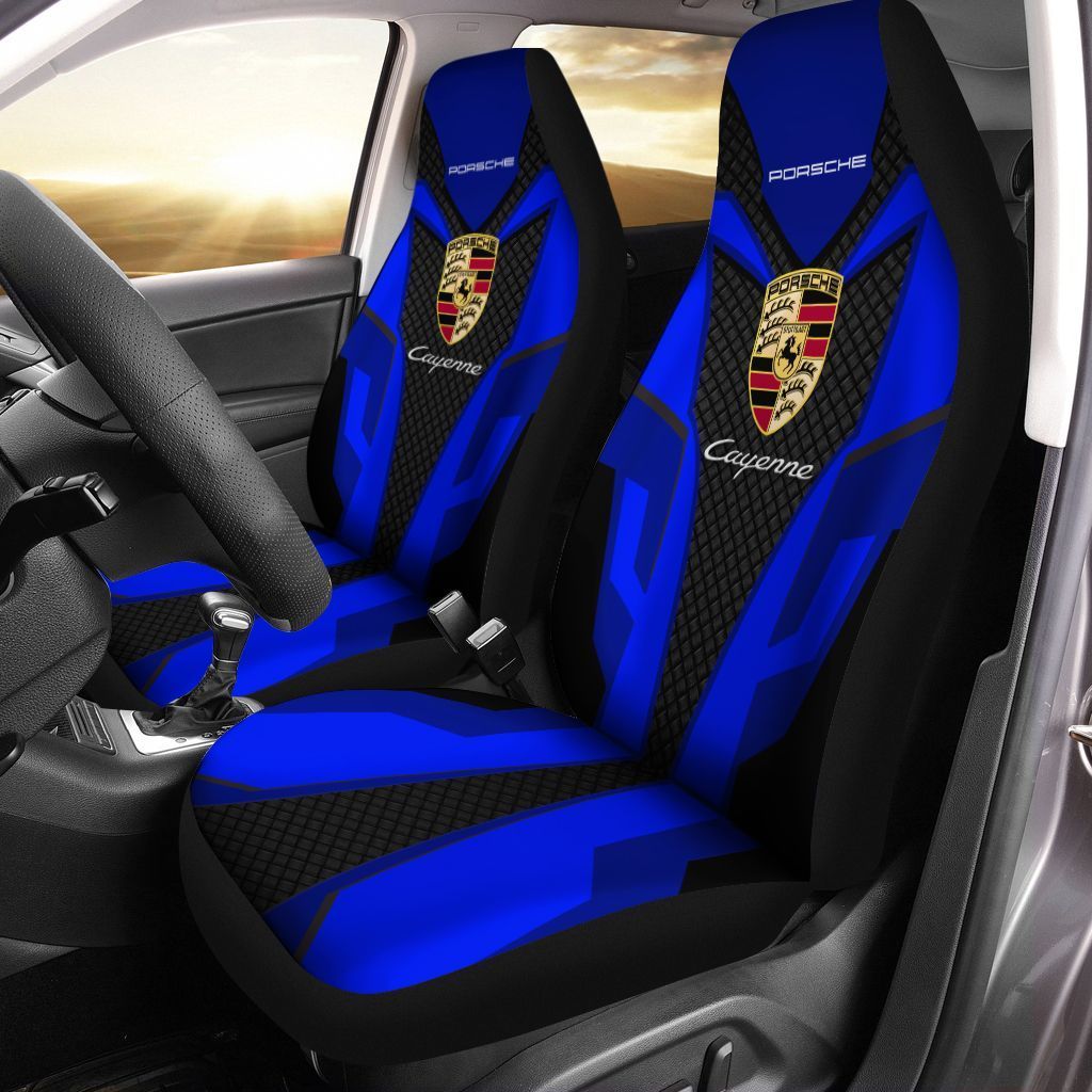 Porsche Cayenne Lph Car Seat Cover (Set Of 2) Ver 1 (Blue)