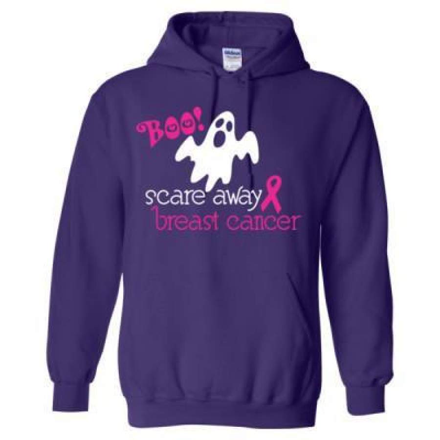 AGR Boo Scare Away Breast Cancer Halloween – Heavy Blend™ Hooded Sweatshirt