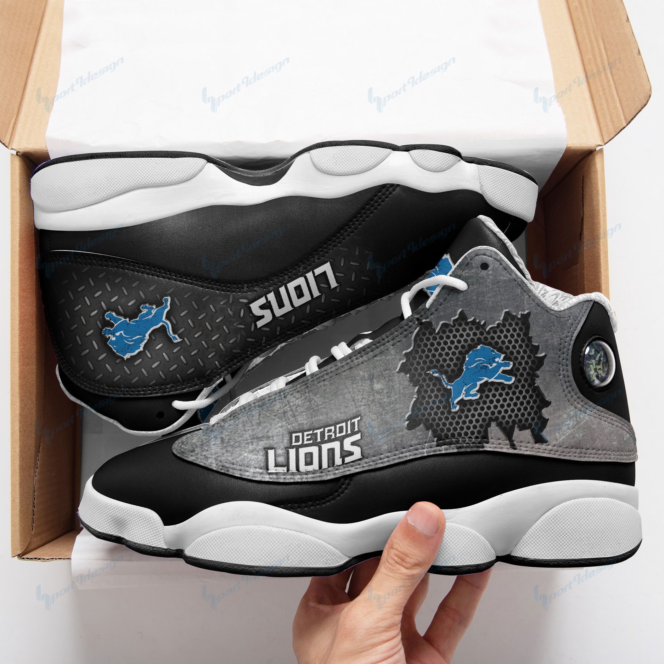 Detroit Lions Air JD13 Sneakers 220