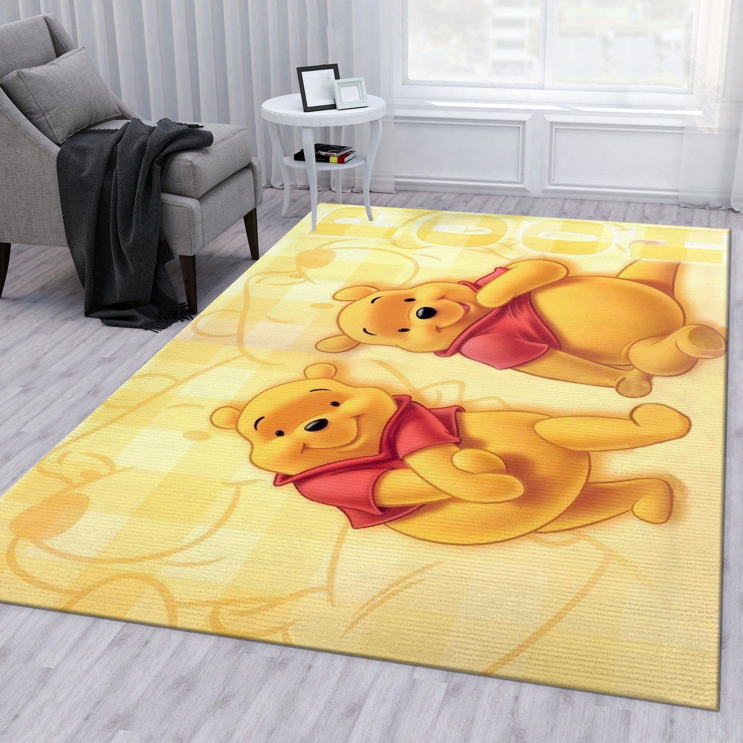 Winnie The Pooh Ver2 Rug Bedroom Rug Christmas Gift Decor Area Rug For Living Room Bedroom Rug Home Decor