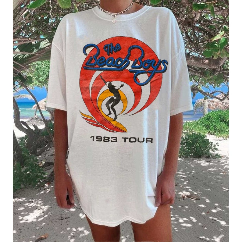 Vintage The Beach Boys 1983 Tour Band Shirt, 80S Beach Boys Vintage Surfer Shirt, The Beach Boys Fan Tee Sweatshirt Hoodie