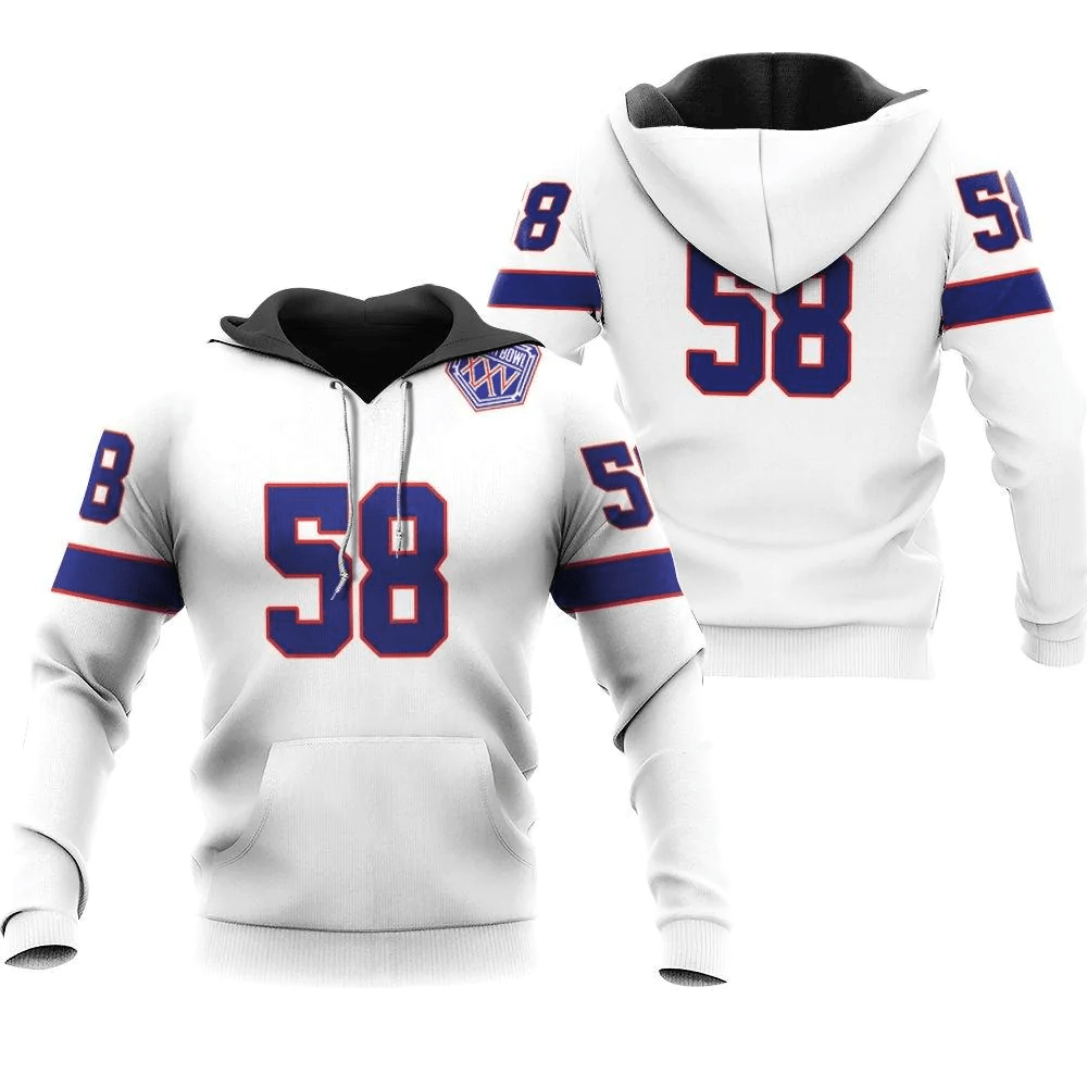 Buffalo Bills Matt Milano #58 Great Player Nfl American Football Team White Vintage 3D Designed Allover Gift For Bills Fans Hoodie