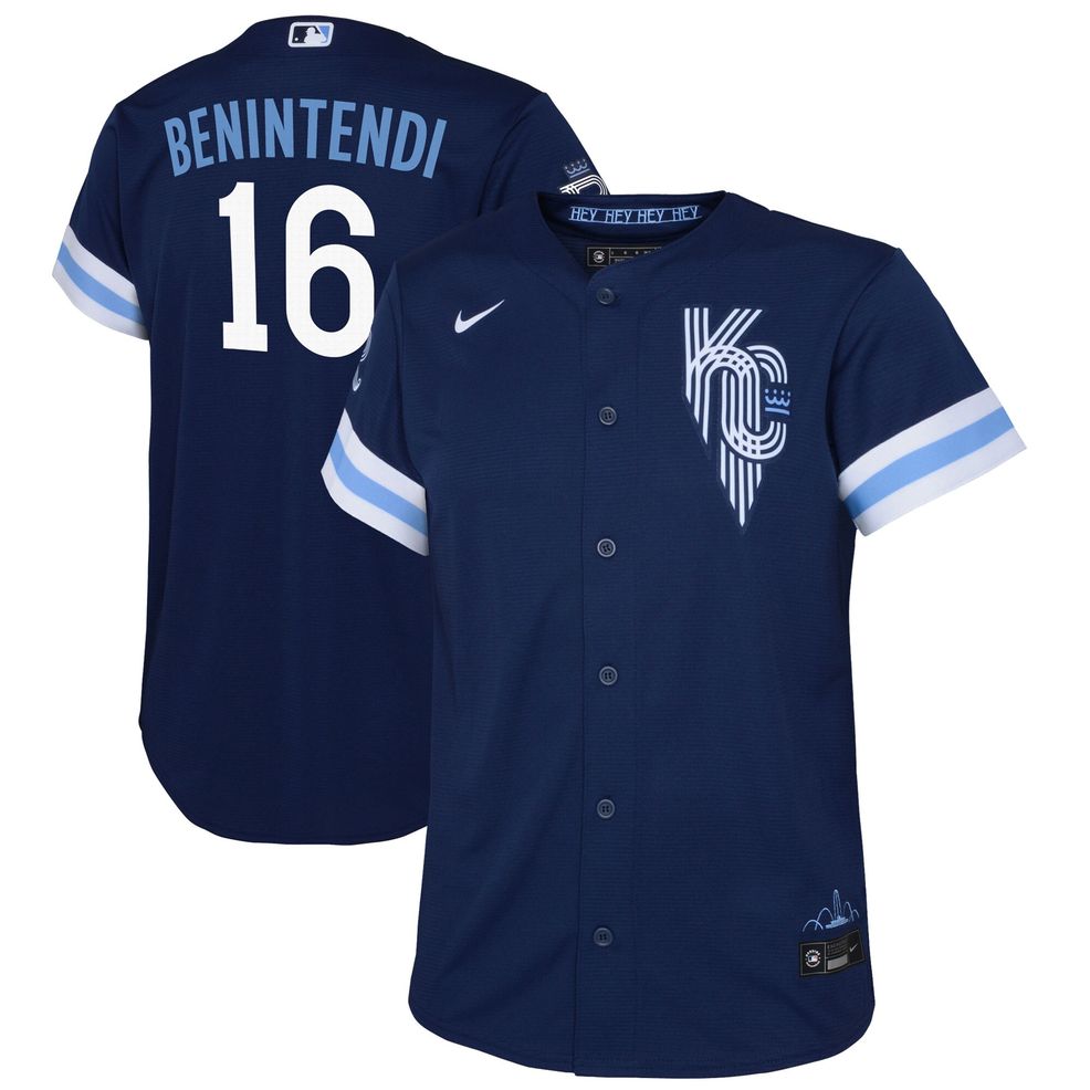 Andrew Benintendi Kansas City Royals Youth 2022 City Connect Replica Player Jersey – Navy