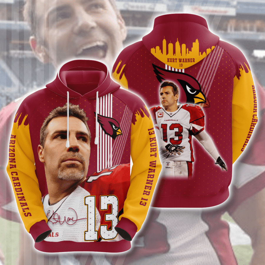 Arizona Cardinals Kurt Warner 12 Unisex 3D Hoodie Gift For Fans