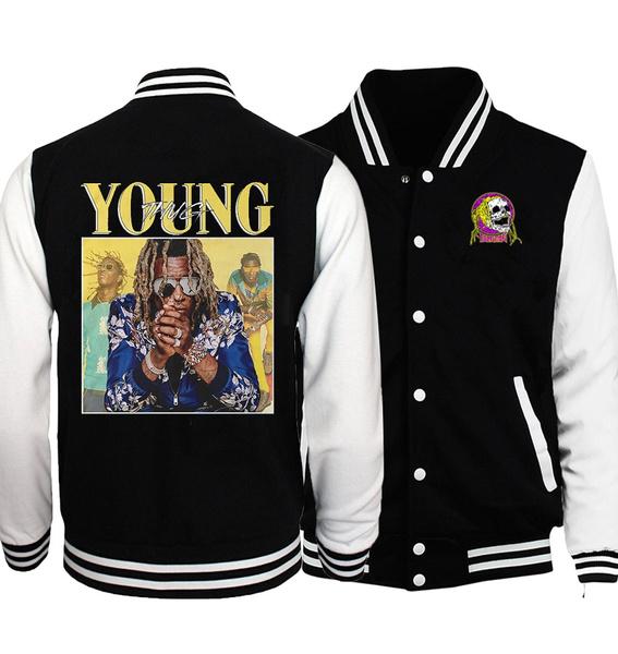 Young Thug 90S Vintage Unisex Baseball Jacket Sweatshirt Winter Popular Soft Printed Cotton