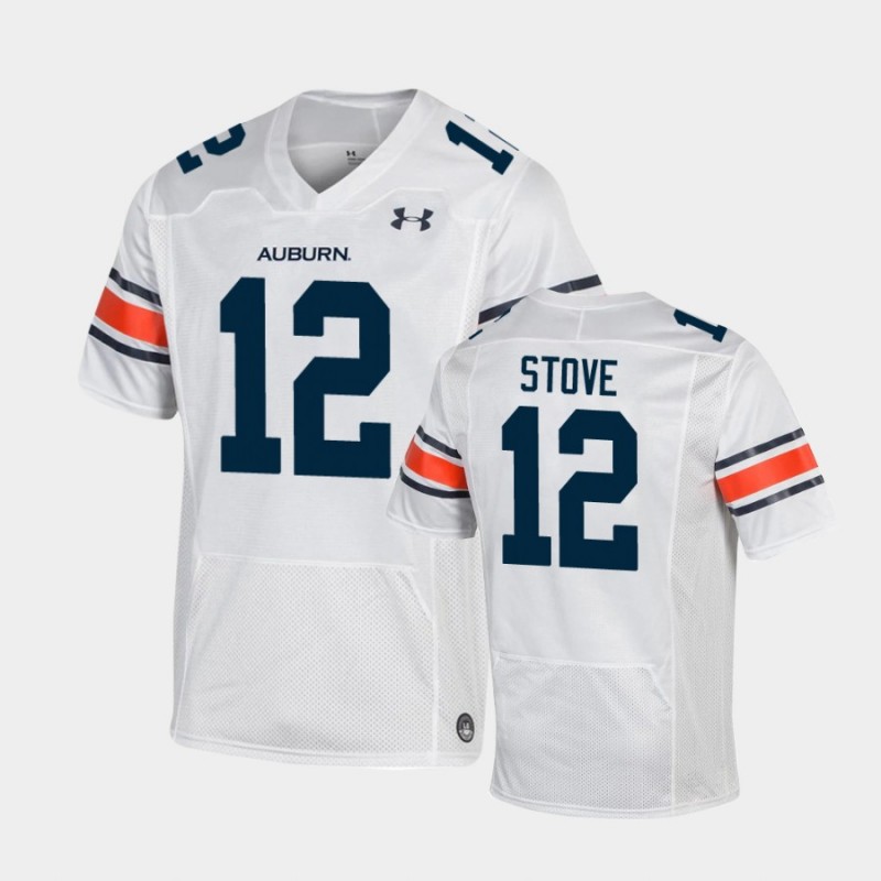 Men’S Auburn Tigers Eli Stove White Under Armour Replica Football