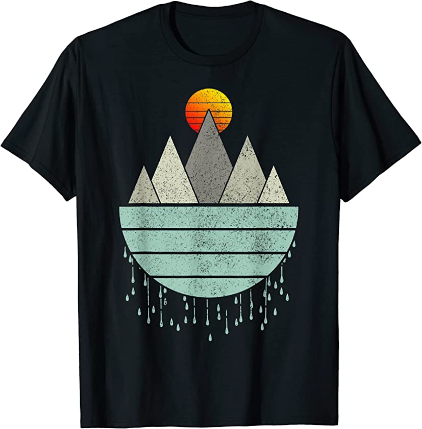 Vintage Mountains Hiking Camping Rock Climbing Camper Gift T-Shirt