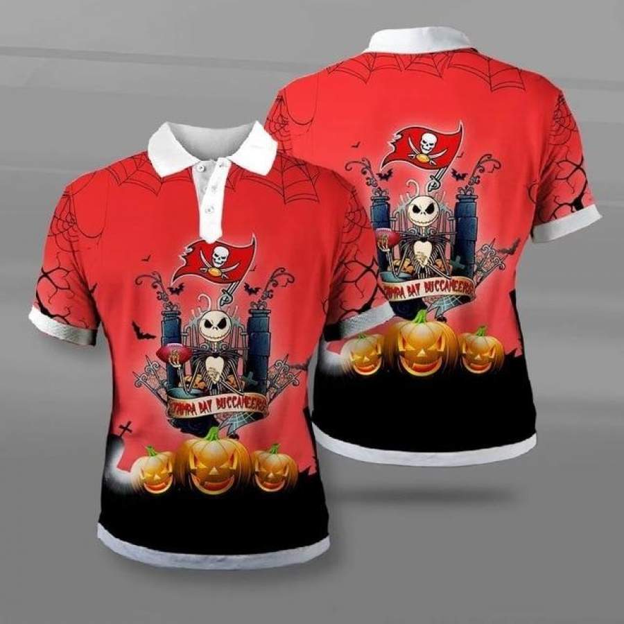 Tampa Bay Buccaneers Halloween Polo Shirt - Funnymugsandshirts Fashion