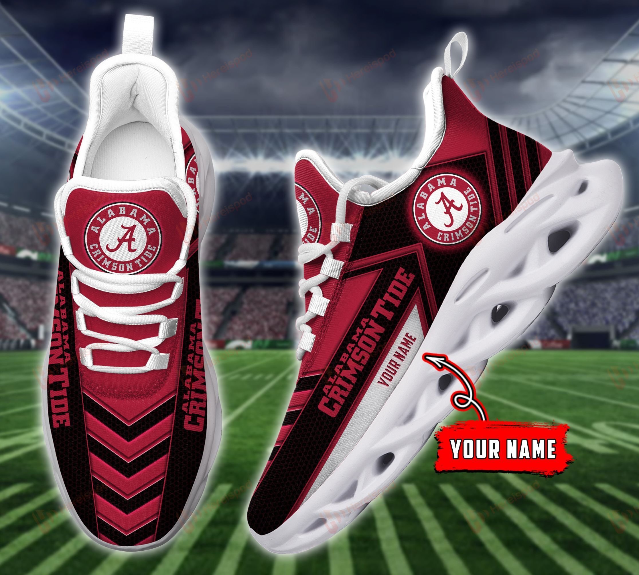 Alabama Crimson Tide Personalized  Max Soul Shoes Dism421082701