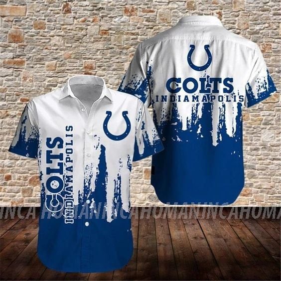 Indianapolis Colts Nfl Hawaiian Summer Shirt, Indianapolis Colts Summer Shirt, Indianapolis Colts Nfl Fan Hawaiian Shirt Short K96I10