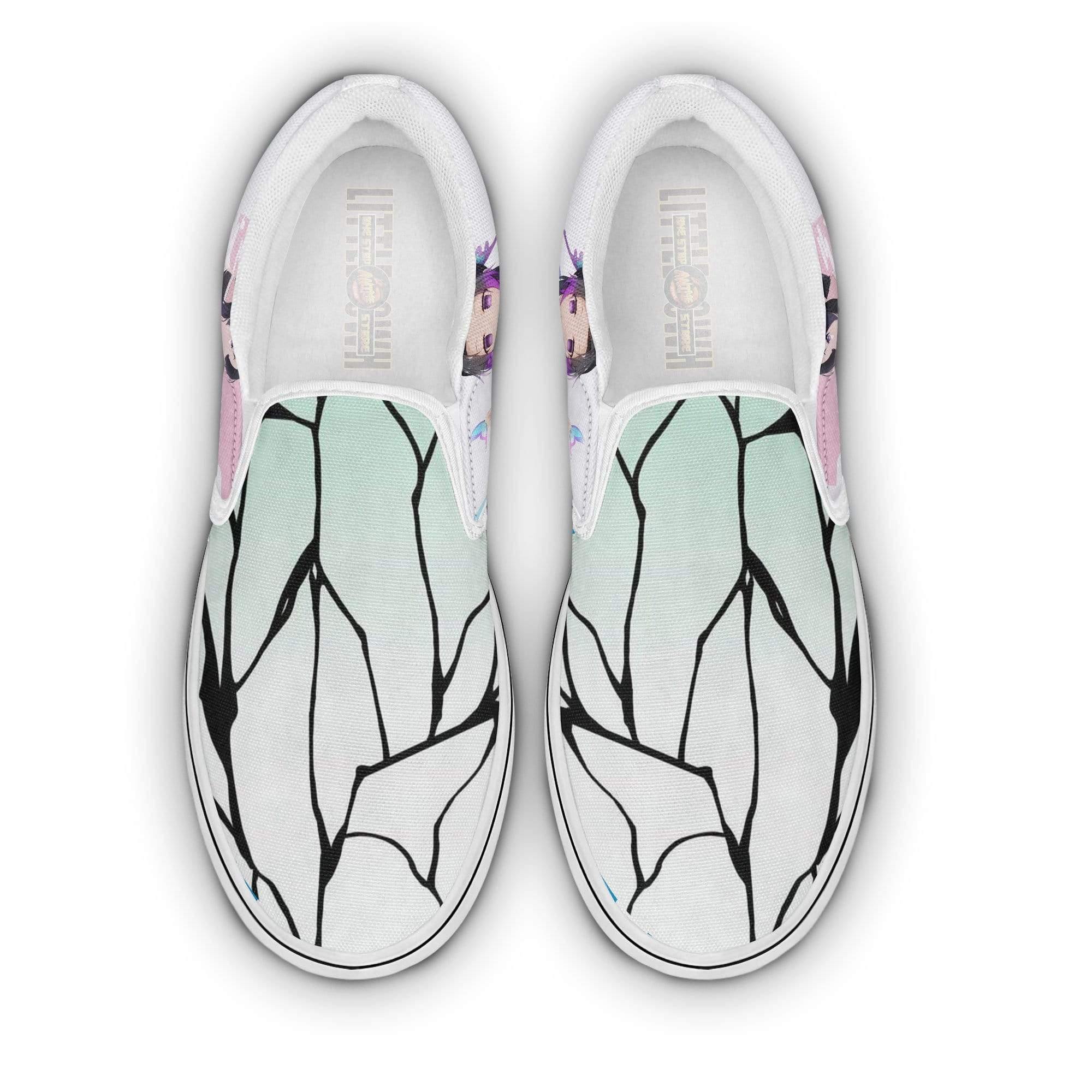 Shinobu Haori Custom Demon Slayers Shoes Anime Sneakers Classic Slip On