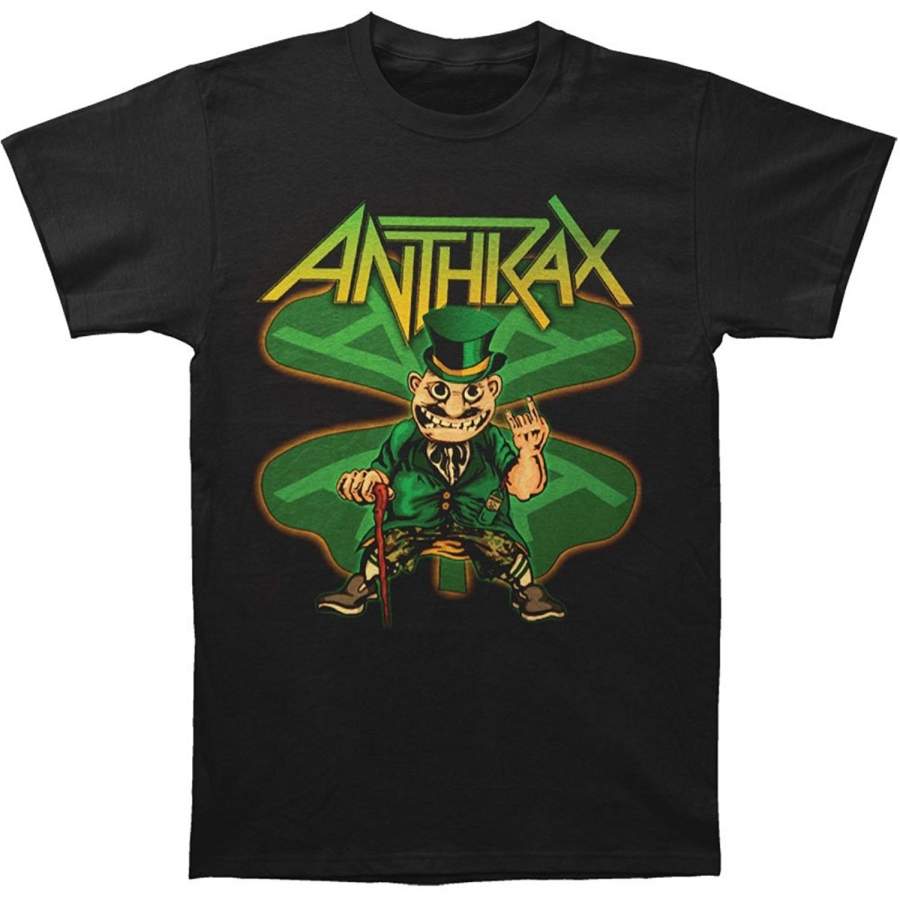 Anthrax Men’s St. Patty’s Day Anthrax Style T-shirt Men’s Punk T-shirt