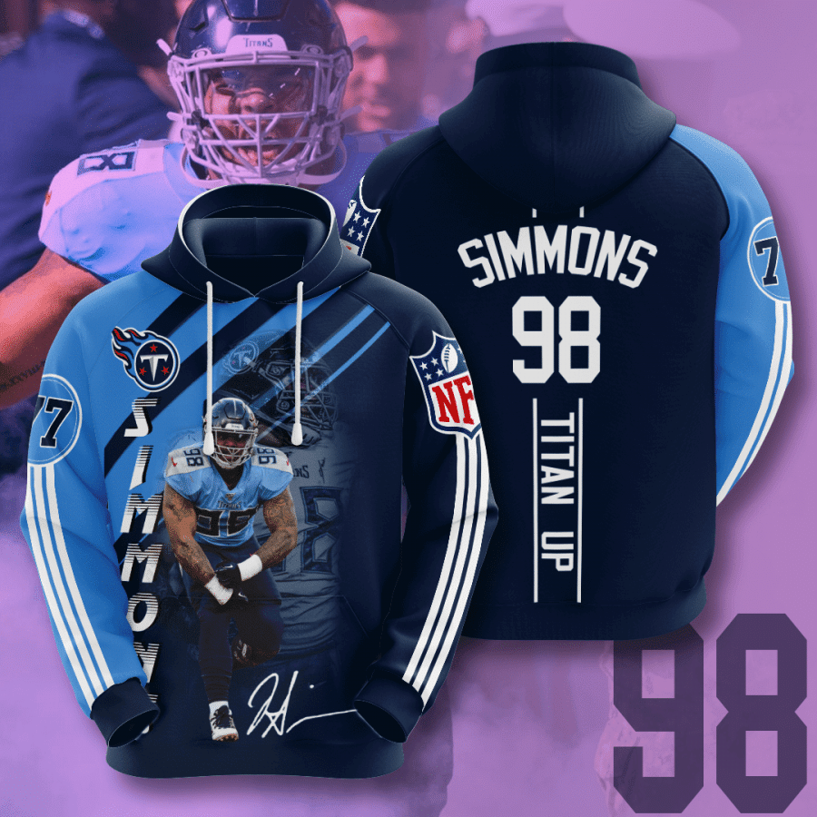 Tennessee Titans Jeffery Simmons 95 Unisex 3D Hoodie Gift For Fans