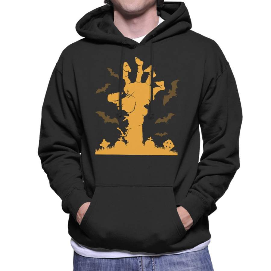 Zombie Fields Halloween Hand Men’s Hooded Sweatshirt