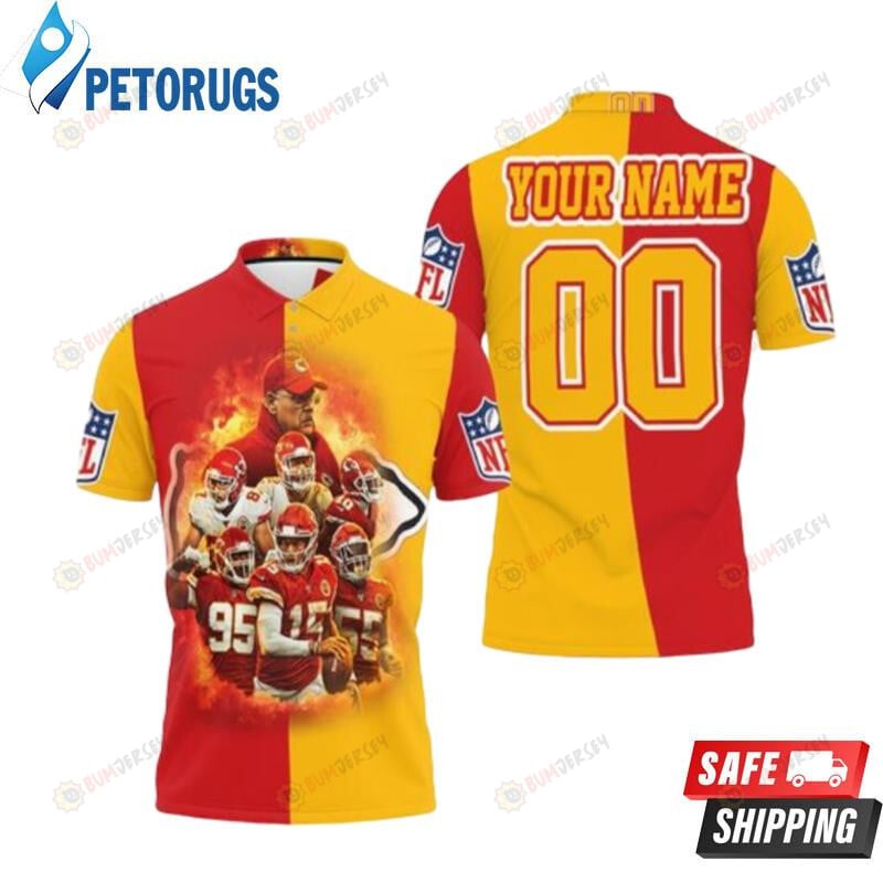 Snoopy Kansas City Chiefs Helmet Afc West Division Champions Super Bowl 2021 Custom Name & Number Printed Polo Shirt