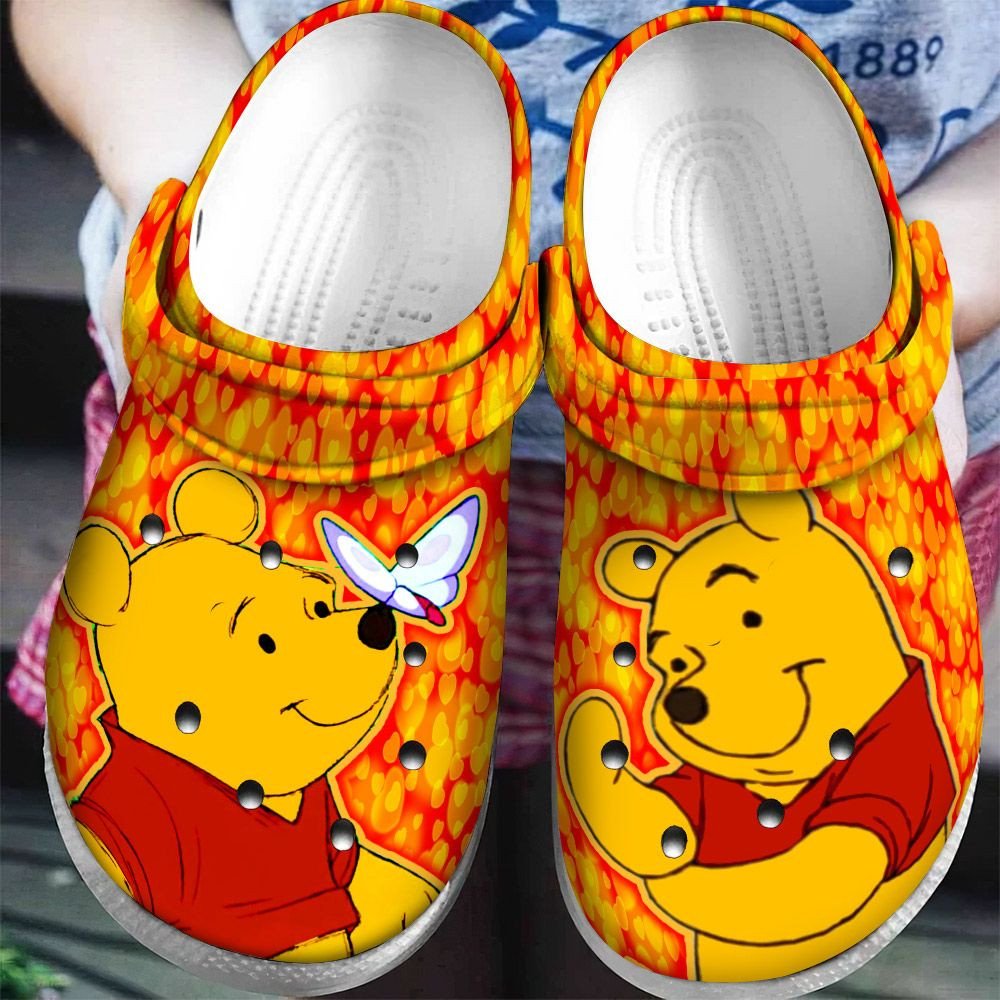 Winnie The Pooh, Pooh Band Butterfly Rubber 3D Crocband Clog