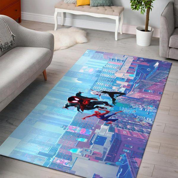 Into The Spider Verse Spider Man Comic Books Home Decor Rectangle Area Rug