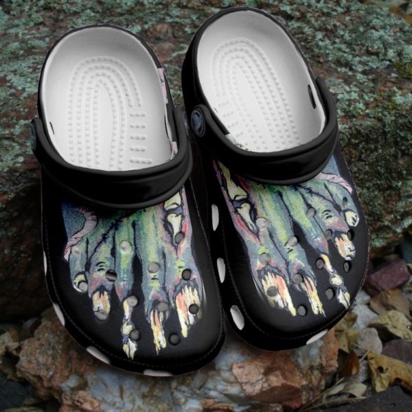 Zombie Feet Custom Shoes Halloween Clog Crocs For Womens & Mens