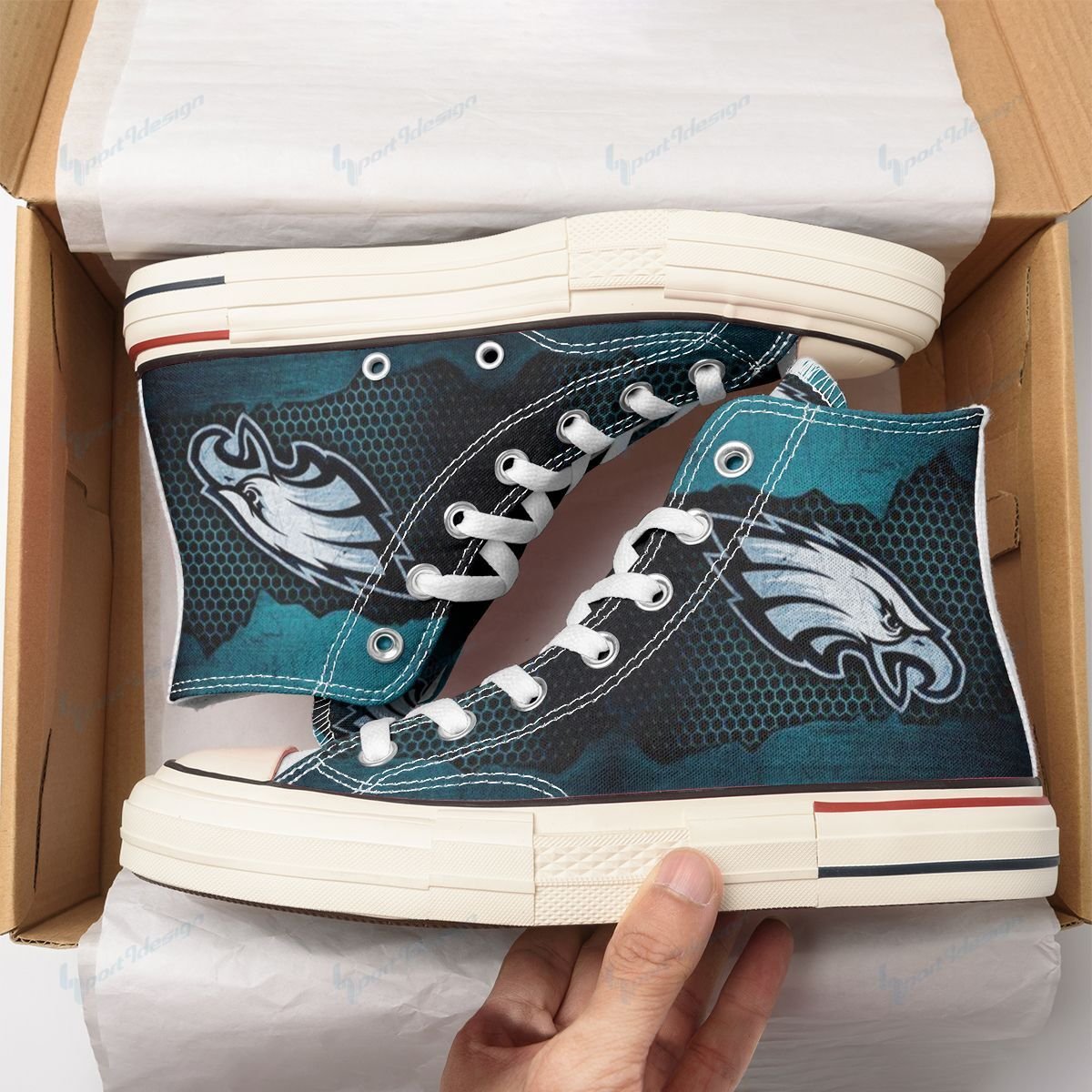 Philadelphia Eagles New High Top Canvas Shoes 12