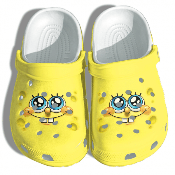 Sponge Funny Face Crocss Crocband Clog Comfortable Water Shoes