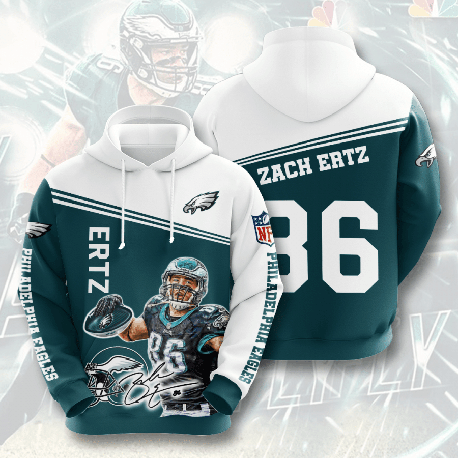 Philadelphia Eagles Zach Ertz 87 Unisex 3D Hoodie Gift For Fans