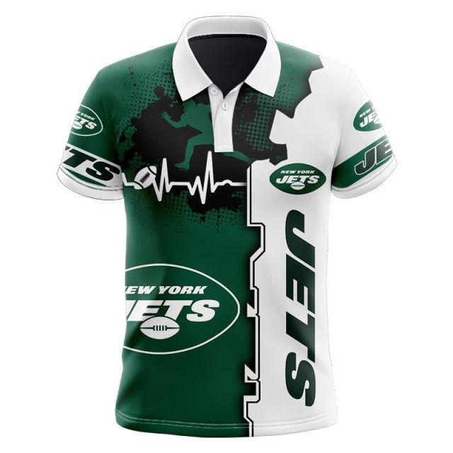 New York Jets Beating Curve Polo Shirt - Funnymugsandshirts Fashion