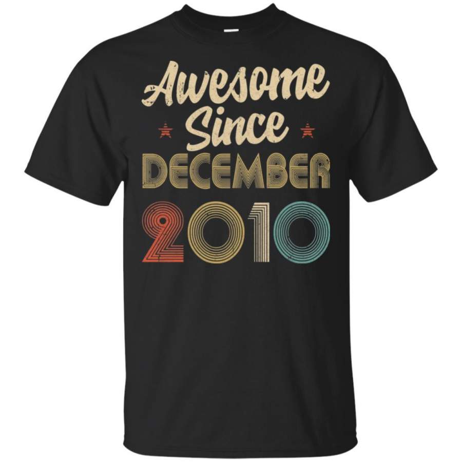 Awesome Since December 2010 Vintage 10th Birthday Gifts T-shirt